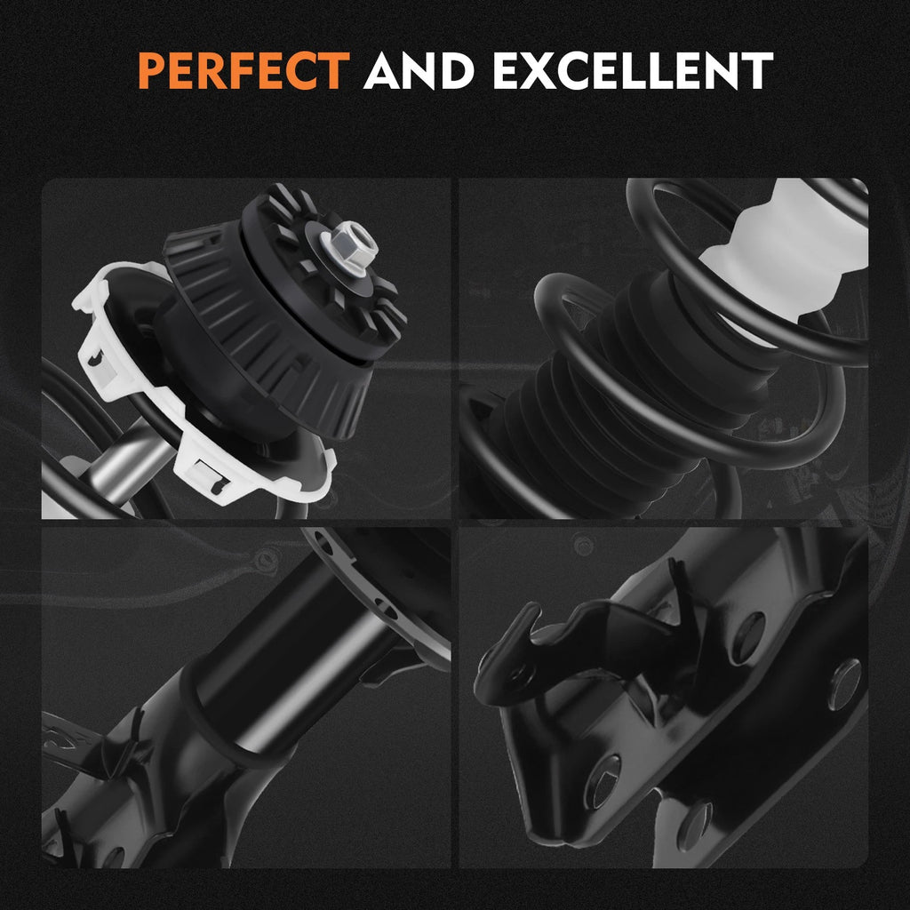 Set of 2 Front Complete Struts & Gas Shocks for Honda Fit (2009-2013)
