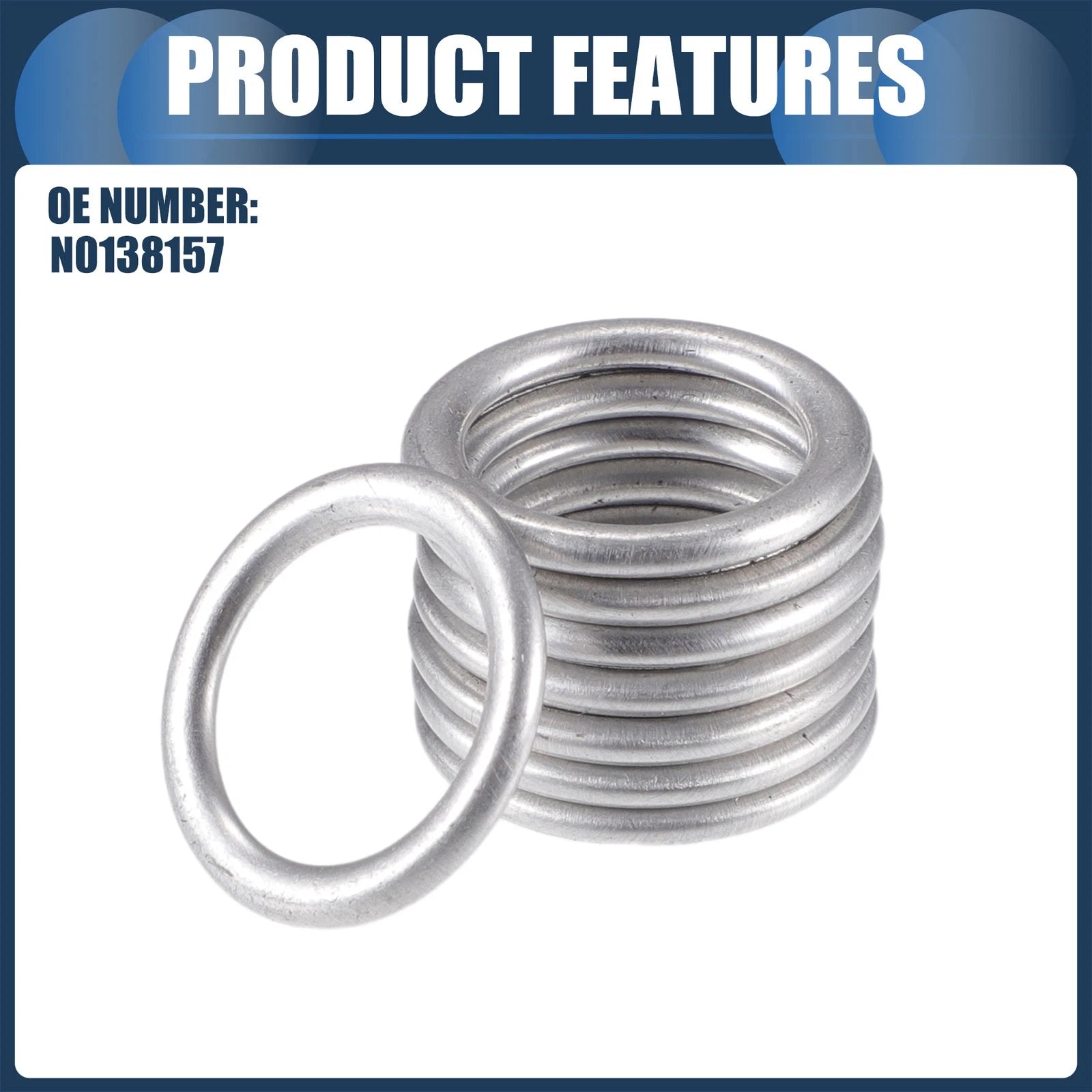 25pcs Oil Drain Plug Gaskets 14mm ID N0138157 for Audi A3 A3 Quattro Q5 Q7 (2006–2020)