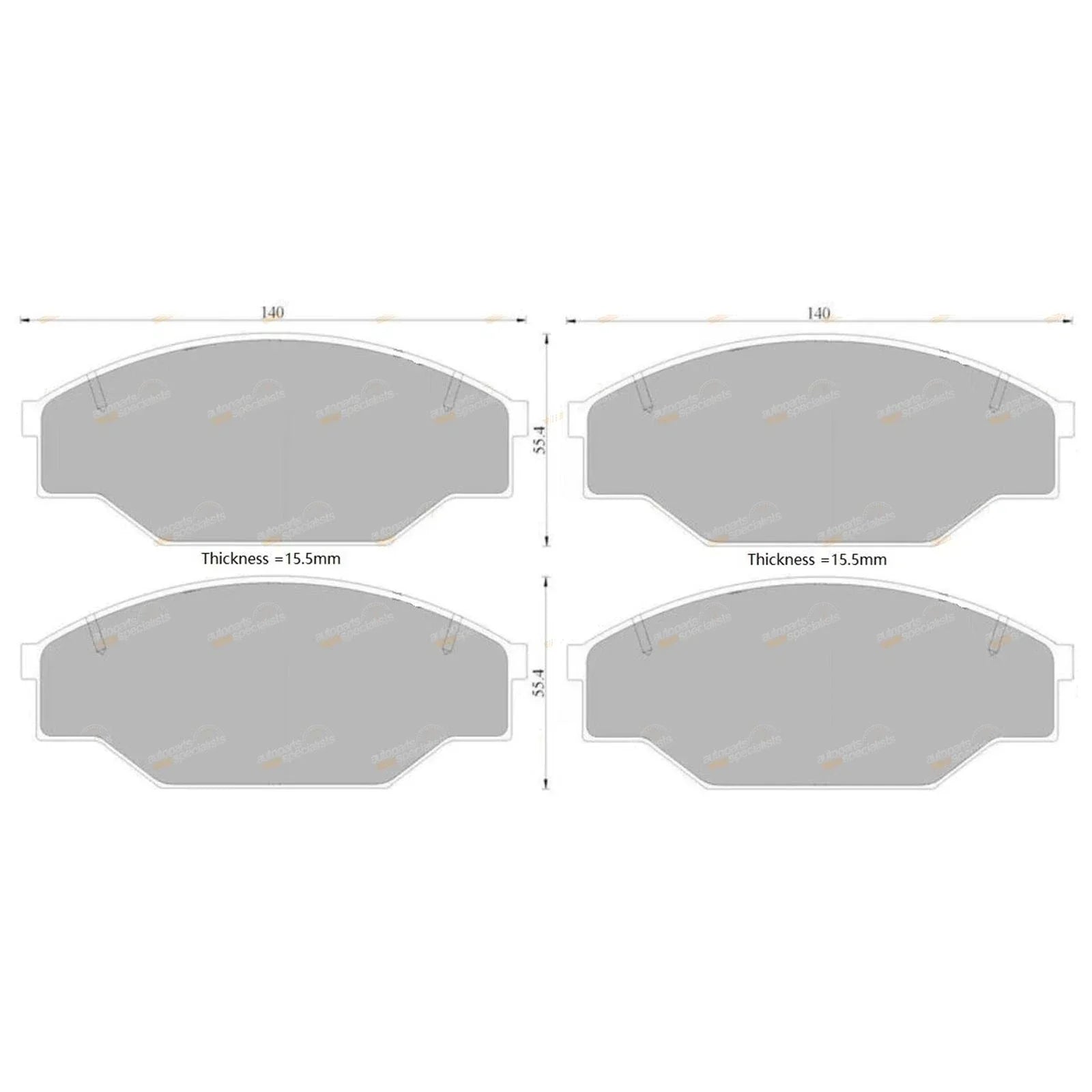 Brembo Front Disc Brake Pad Set for Hilux YN57 (1983–1987)