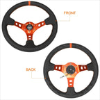 NRG RST-006OR Racing Steering Wheel 350mm 3" Deep Dish for Universal Fit