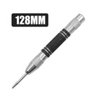 Center Punch Automatic Loaded Dent Drill for Wood Glass (Silver)