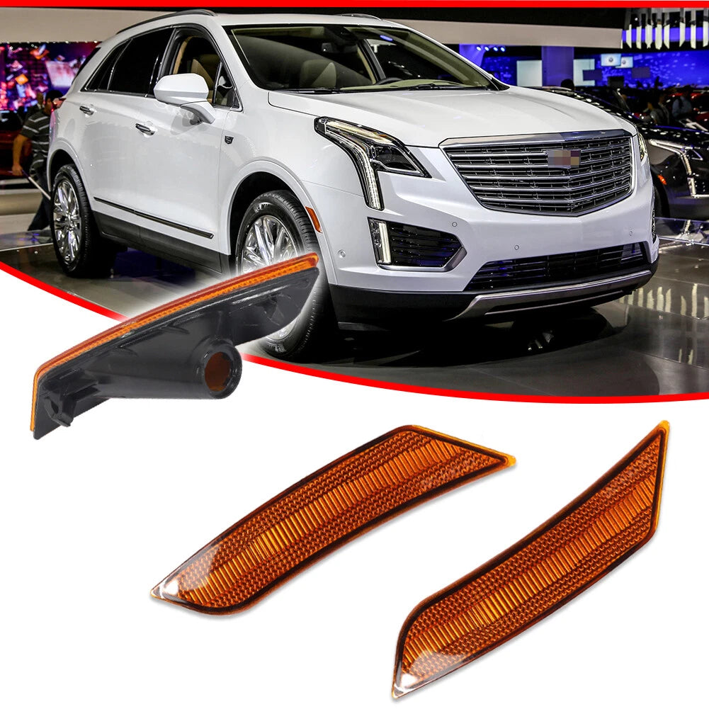 Amber Lens Front Bumper Side Marker Lights for Cadillac ATS (2013–2014) & XT5 (2017–2023)