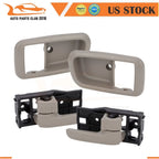 2X Inside Front Door Handles with Bezels for Tundra (2000–2006) Gray