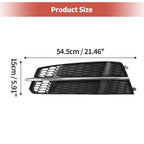 1pc Fog Light Grill for Audi A6 C7 S-Line (2015–2018) Black Silver Tone