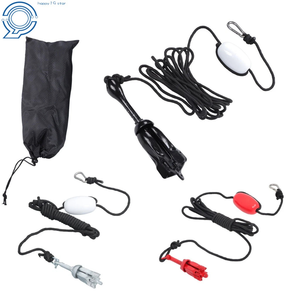 Folding Anchor Kit for Canoe Kayak Raft Boat (1.5LB/3.3LB/5.5LB/7.05LB)