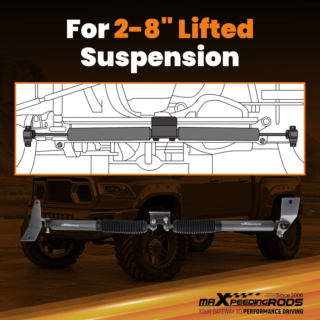 Dual Steering Stabilizer for Dodge Ram 2500 3500 4WD (2003–2013) 2" Lift