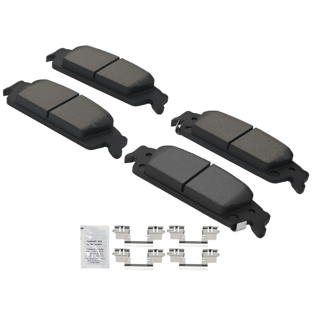Rear Ceramic Brake Pads Kit for Chevrolet Silverado 1500/GMC Sierra 1500 (2014–2018)