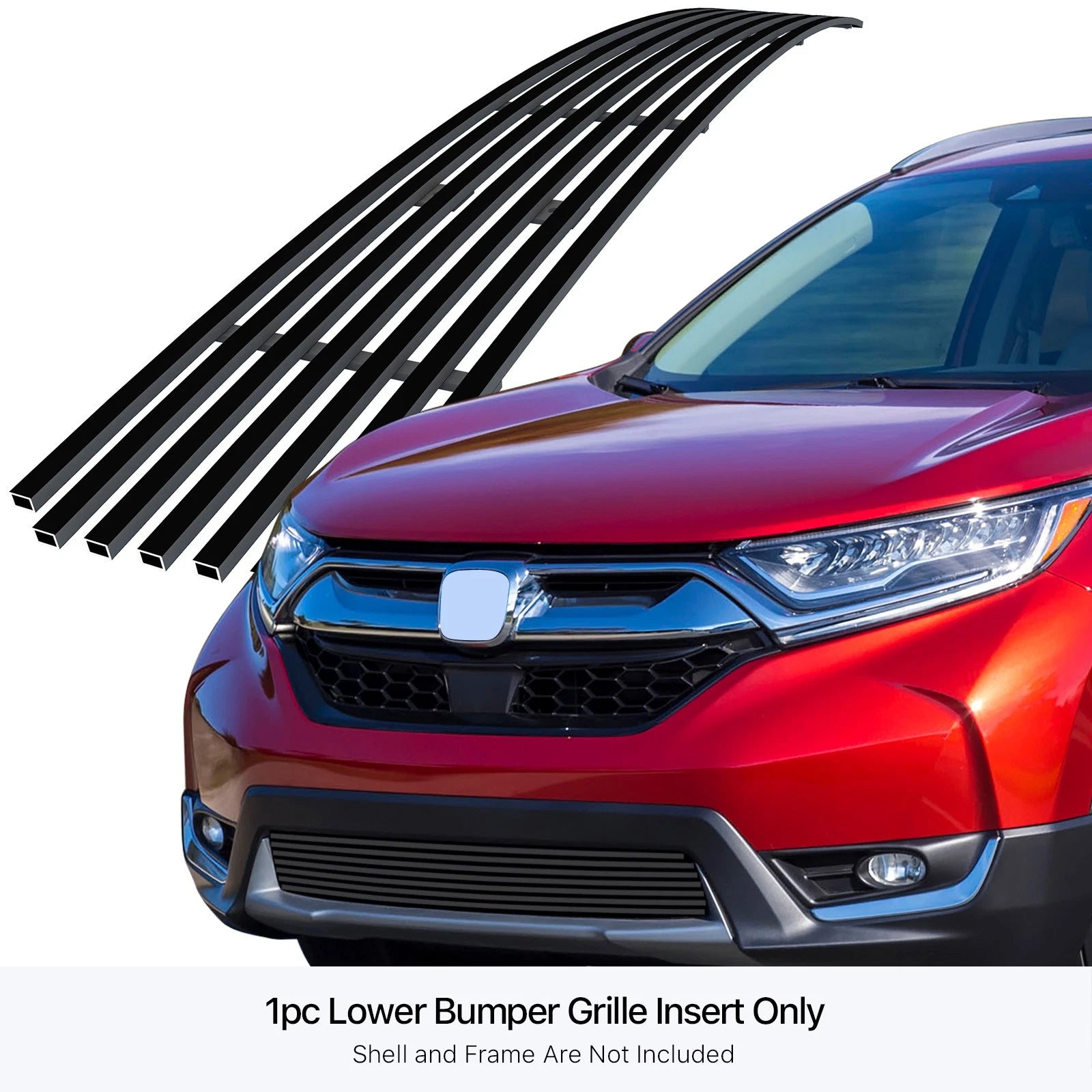Stainless Black Billet Grille Insert for Honda CR-V (2017-2019)