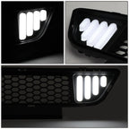 Honeycomb Mesh LED DRL Front Lower Bumper Grille for Mustang (2015–2017)