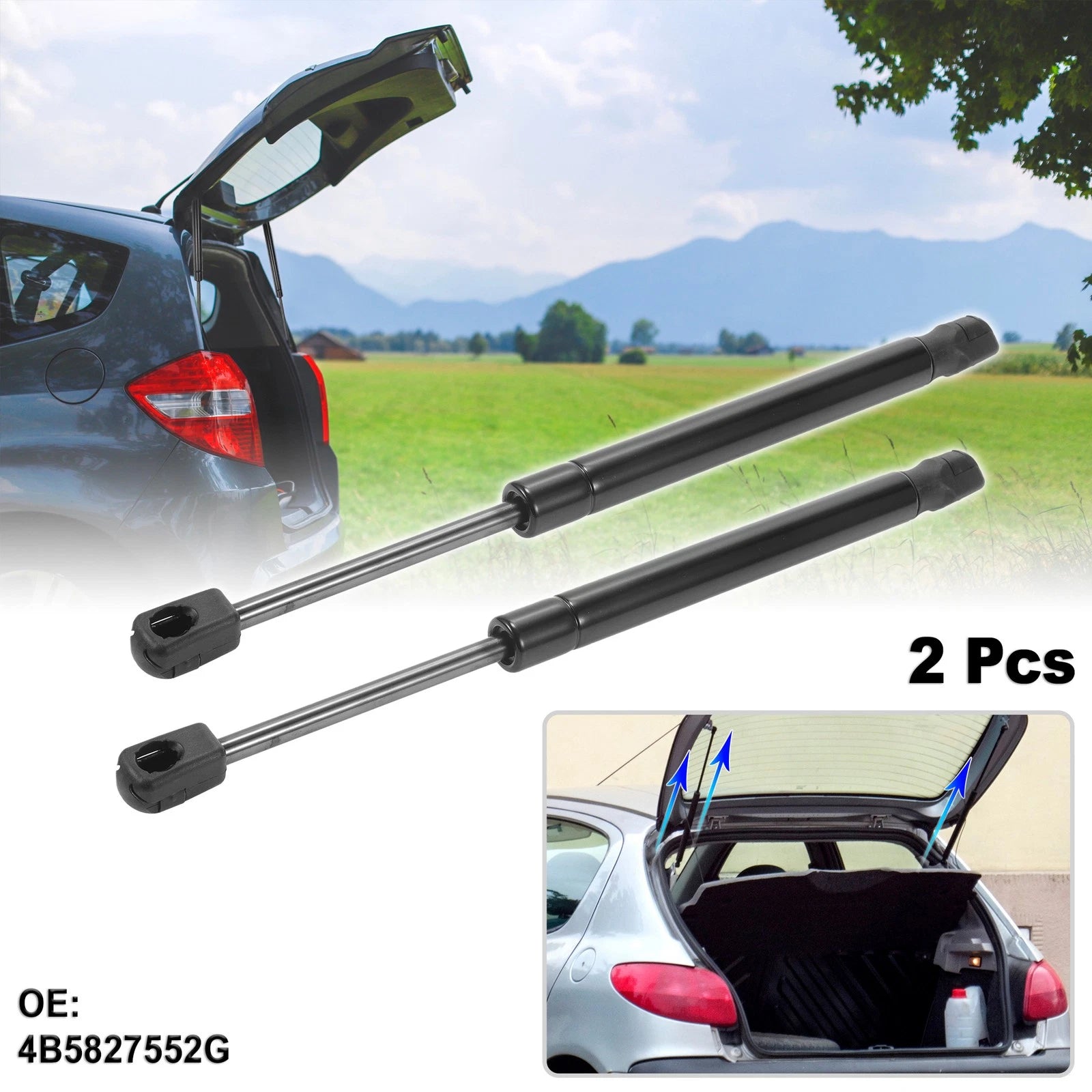 2X Rear Hatch Lift Support Gas Struts for Audi A4/B6/A6/C5 (2001–2005)