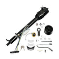 28" Black Tilt Automatic Steering Column w/ Key & 9 Bolt Adapter for