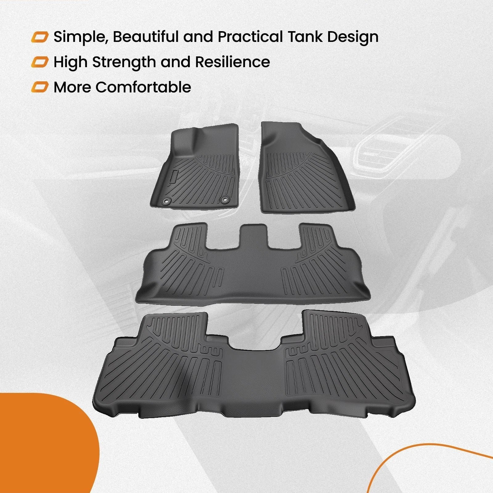 All Weather Floor Mats for Toyota Highlander (2014-2019)