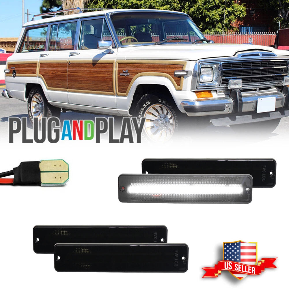 Set of 4 LED Side Marker Lights for Jeep Cherokee CJ5/CJ6/CJ7/J10/J20 (1972–1986)