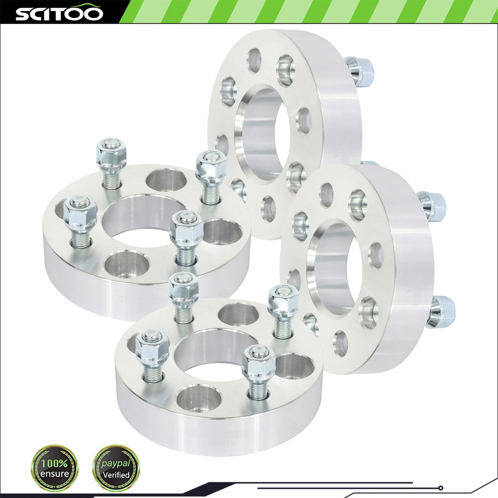 Set of 4 Wheel Spacers 4x100 1.25" 12x1.5 for Toyota Corolla Honda Civic