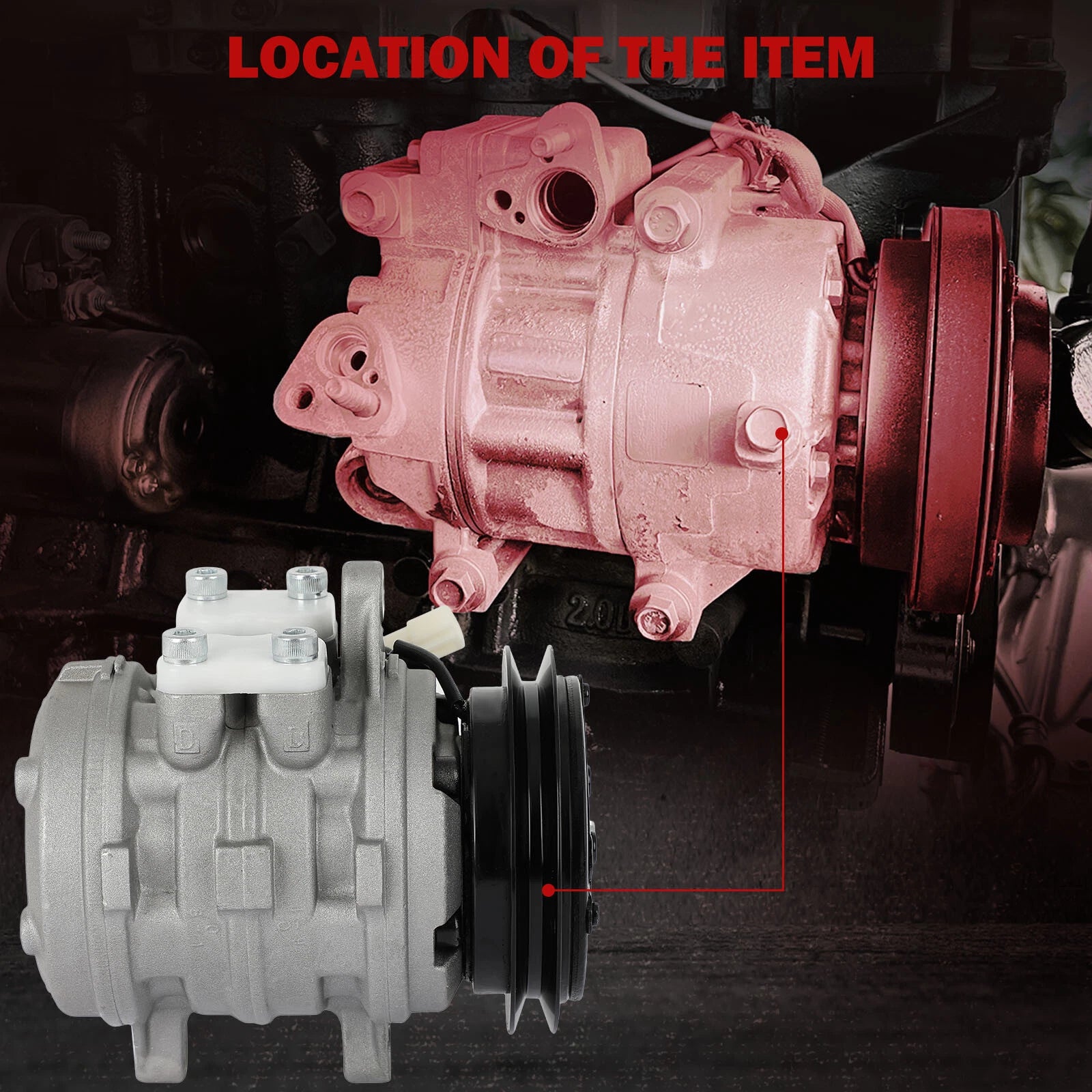 A/C Compressor with Clutch for Chevy Sprint Tracker Suzuki Samurai X-90