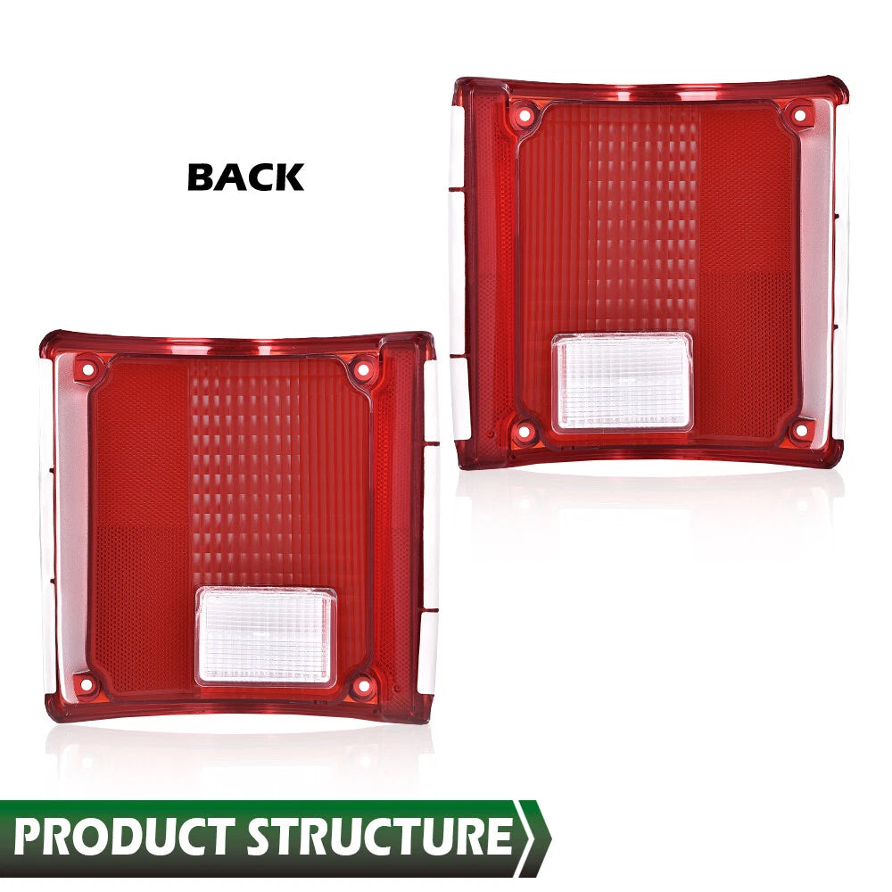 Tail Lights with Chrome Bezel for Chevrolet C10 K10 GMC Sierra (1973–1991)