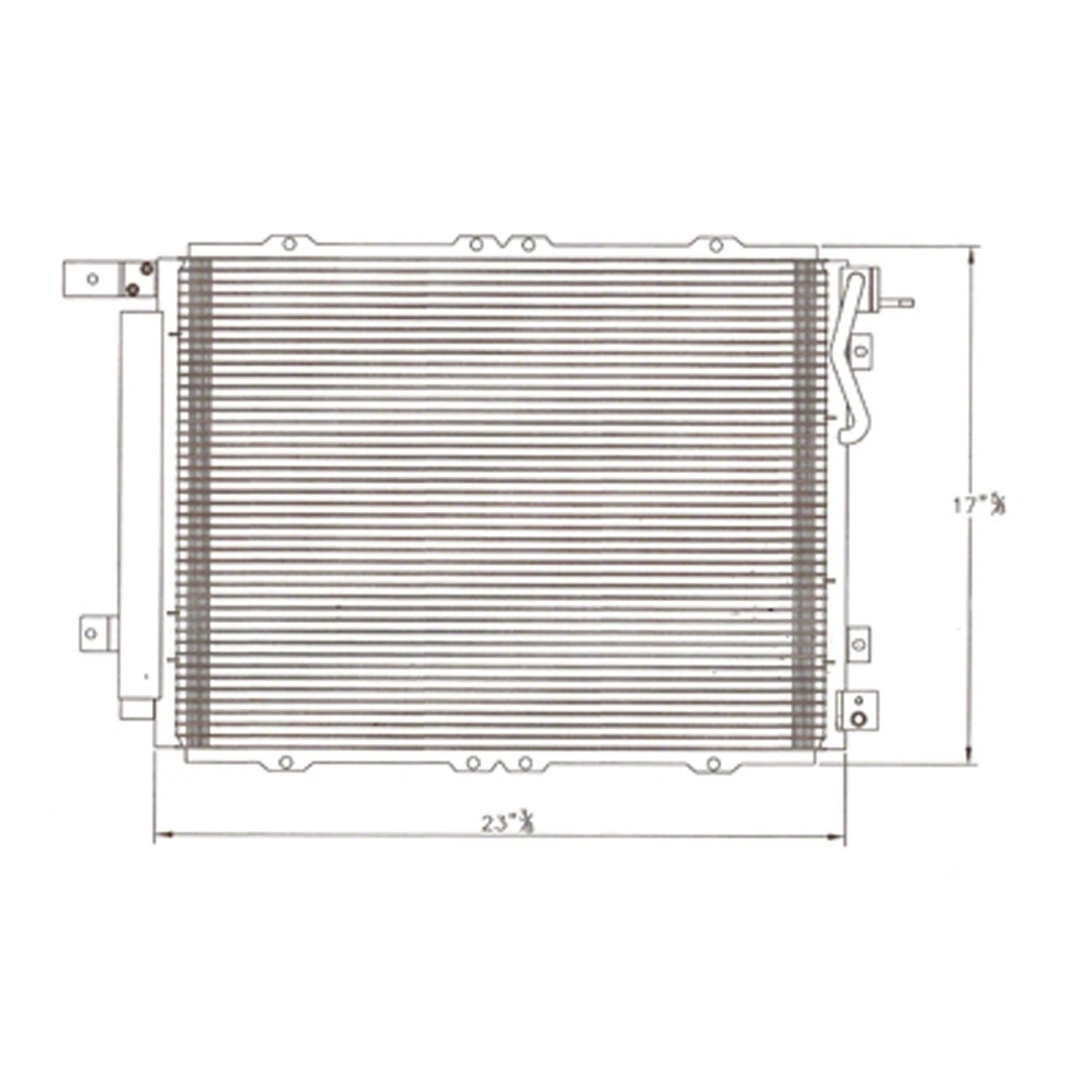 Replacement A/C Condenser w/Receiver Drier For 2003-2006 Kia Sorento