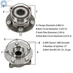 Front Left or Right Wheel Hub & Bearing for Subaru Outback Legacy (2005-2014)