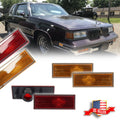 Set of 4 Amber Front & Red Rear Side Marker Lights for Oldsmobile Cutlass (1981–1988)