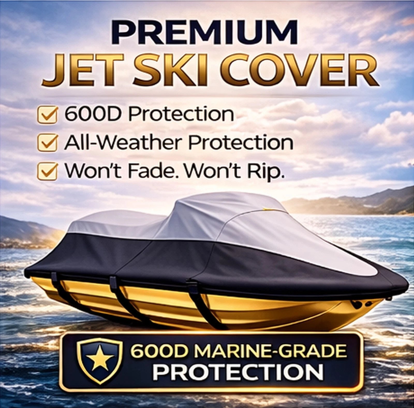 Heavy Duty Trailerable Cover for Sea Doo GTX GTI GT GTS