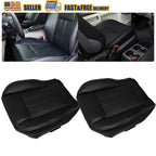 2X Leather Seat Cover for Chrysler Town & Country (2011–2016) Black