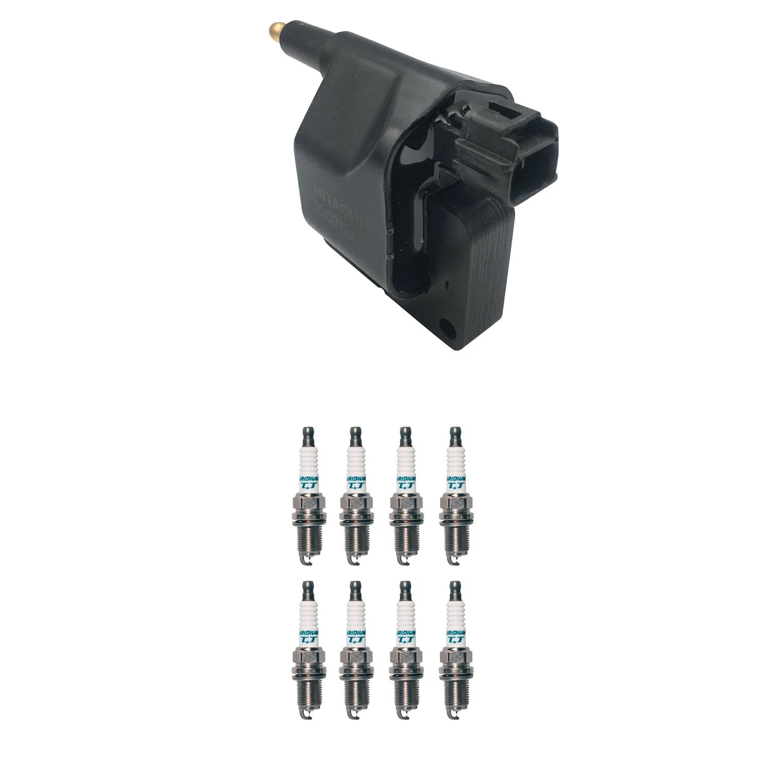Set of 8 Hitachi Ignition Coils & Denso Iridium Spark Plugs for Durango Ram 1500 V8 (2010–2021)
