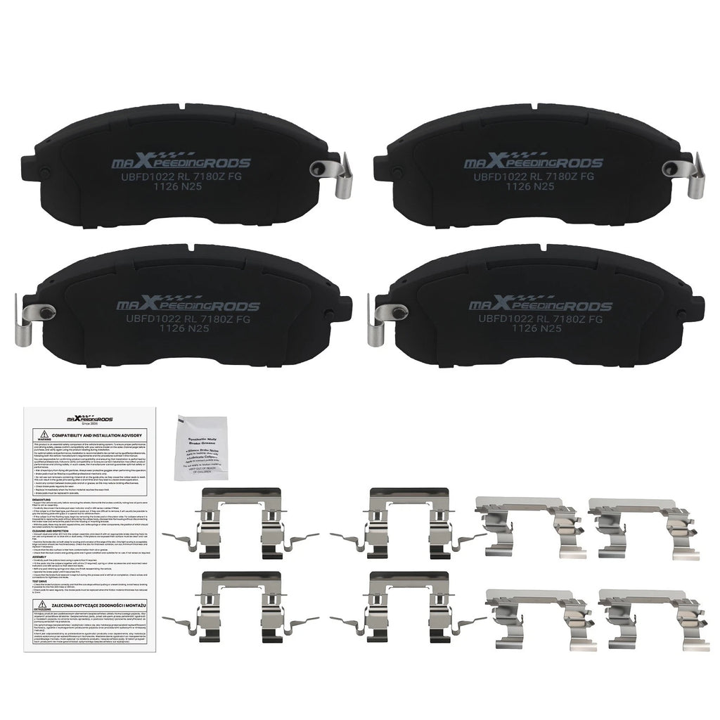 Set of 4 Front Ceramic Brake Pads for Nissan 350Z (2003–2005) / Altima (2002–2013)