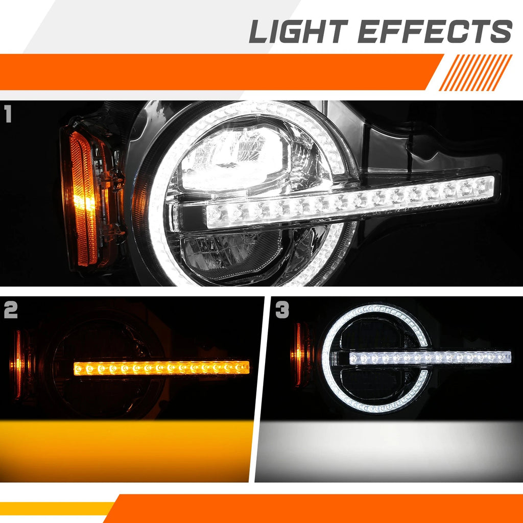 Set of 2 Clear Lens Fog Lights for Ford Escape (2007–2012)