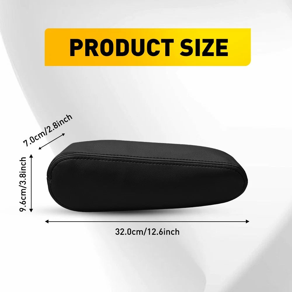 Set of 2 Seat Armrest Leather Covers for Nissan Titan (2004–2015) Black