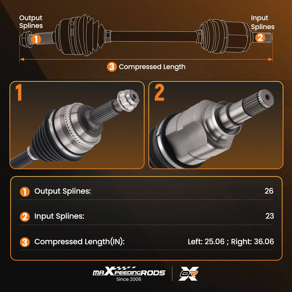 Set of 4 CV Axle Stabilizer Links for Toyota Corolla (2003–2008)