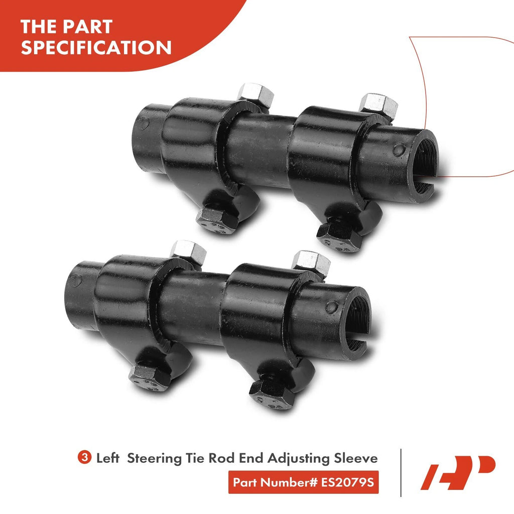 Set of 8 Inner & Outer Tie Rod Ends for Ford E-150 Econoline (1992-2014)