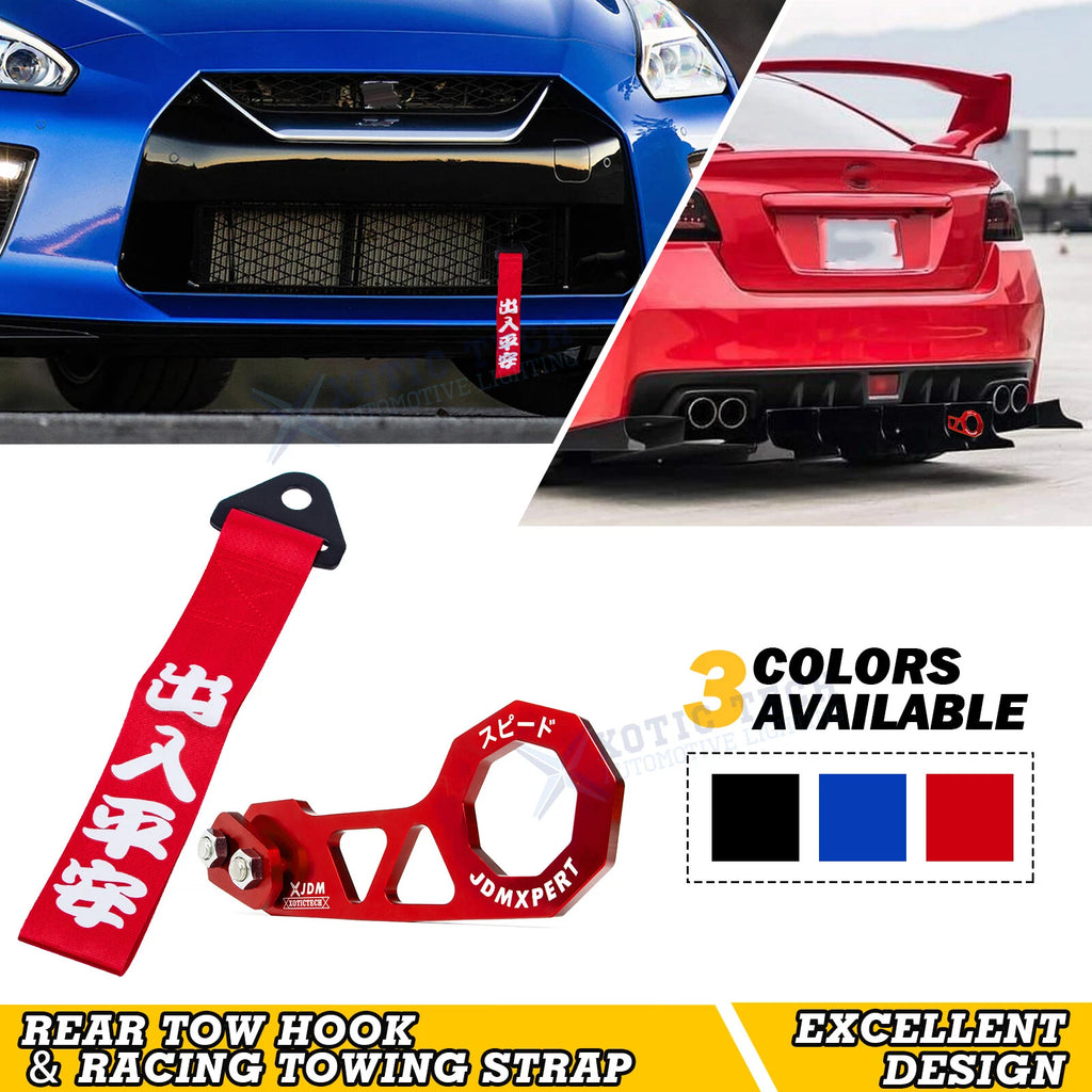 Safe Trip Wherever You Go JDM Rear Tow Hook Towing Strap Kit for Set (2020–2025)