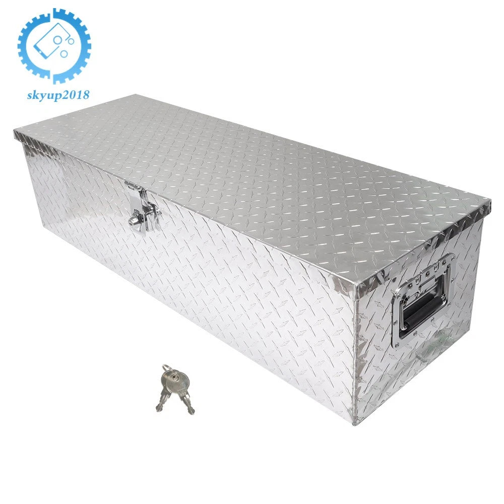 Aluminum Trailer Tongue Tool Box for Pickup Truck Bed (39" x 13" x 10")