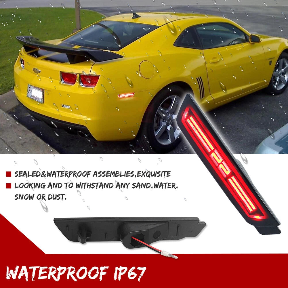 LED Rear Bumper Reflector Side Marker Lights for Chevrolet Camaro (2010–2015)