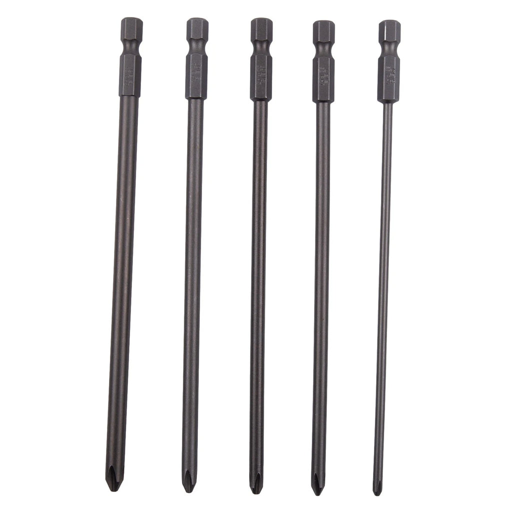 Set of 5 Screwdriver Bits 1/4 Inch for Cross Screwdriver PH1 PH2