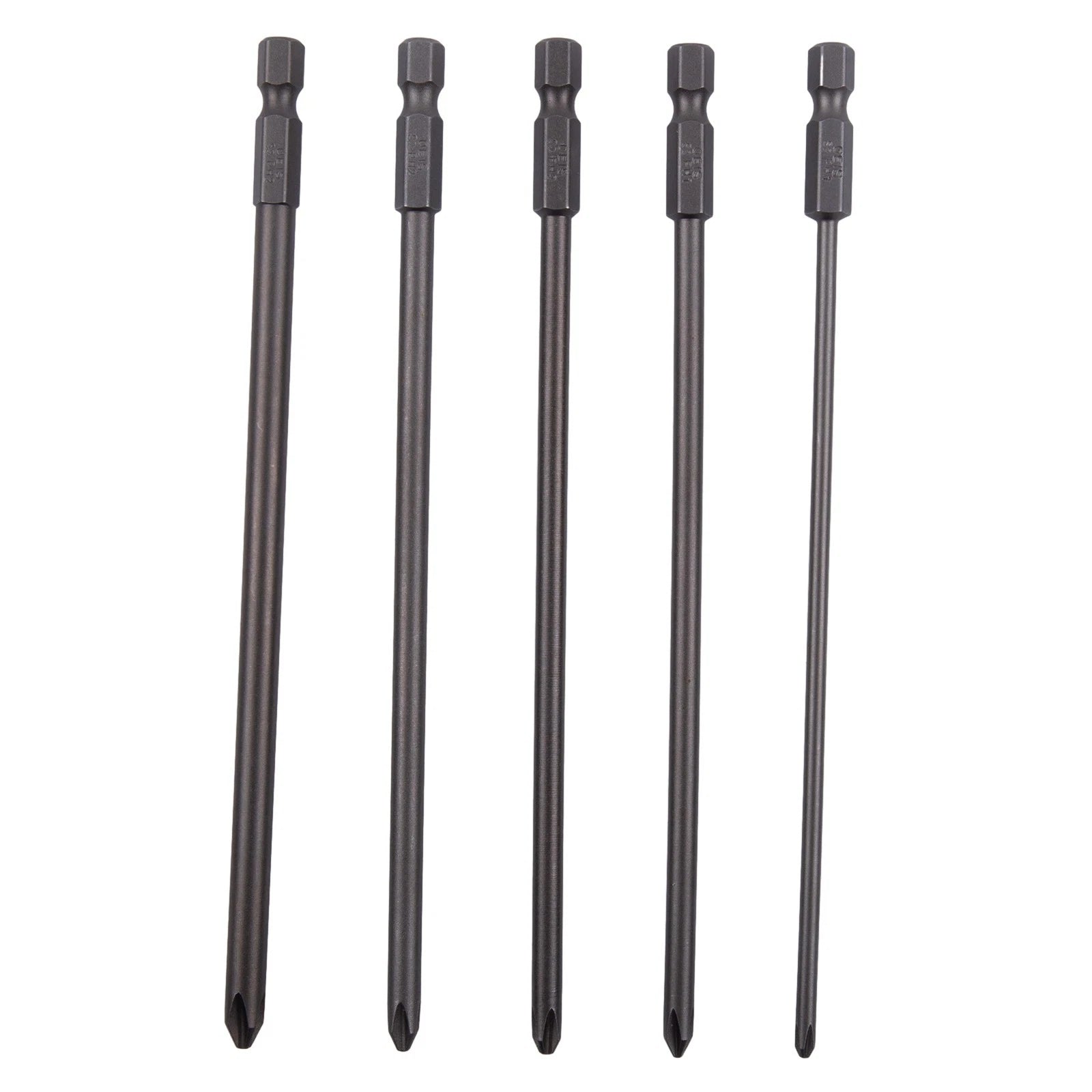 Set of 5 Screwdriver Bits 1/4 Inch for Cross Screwdriver PH1 PH2
