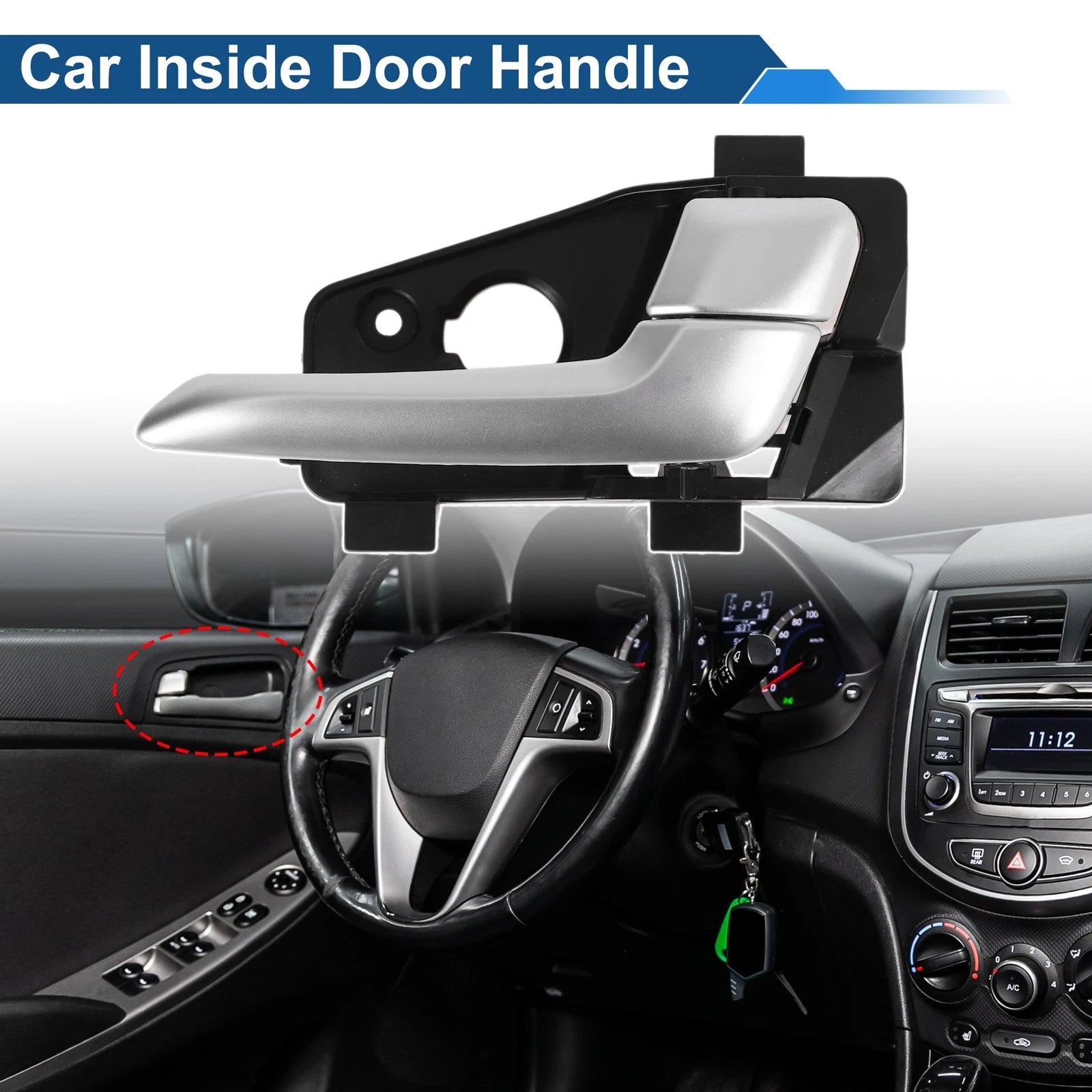 Front Driver Side Interior Door Handle for Kia Picanto (2011–2016) No. 826201Y010