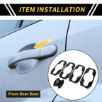 Set of 4 Carbon Fiber Pattern Door Handle Bowl Caps for Toyota Tundra (2022–2024)