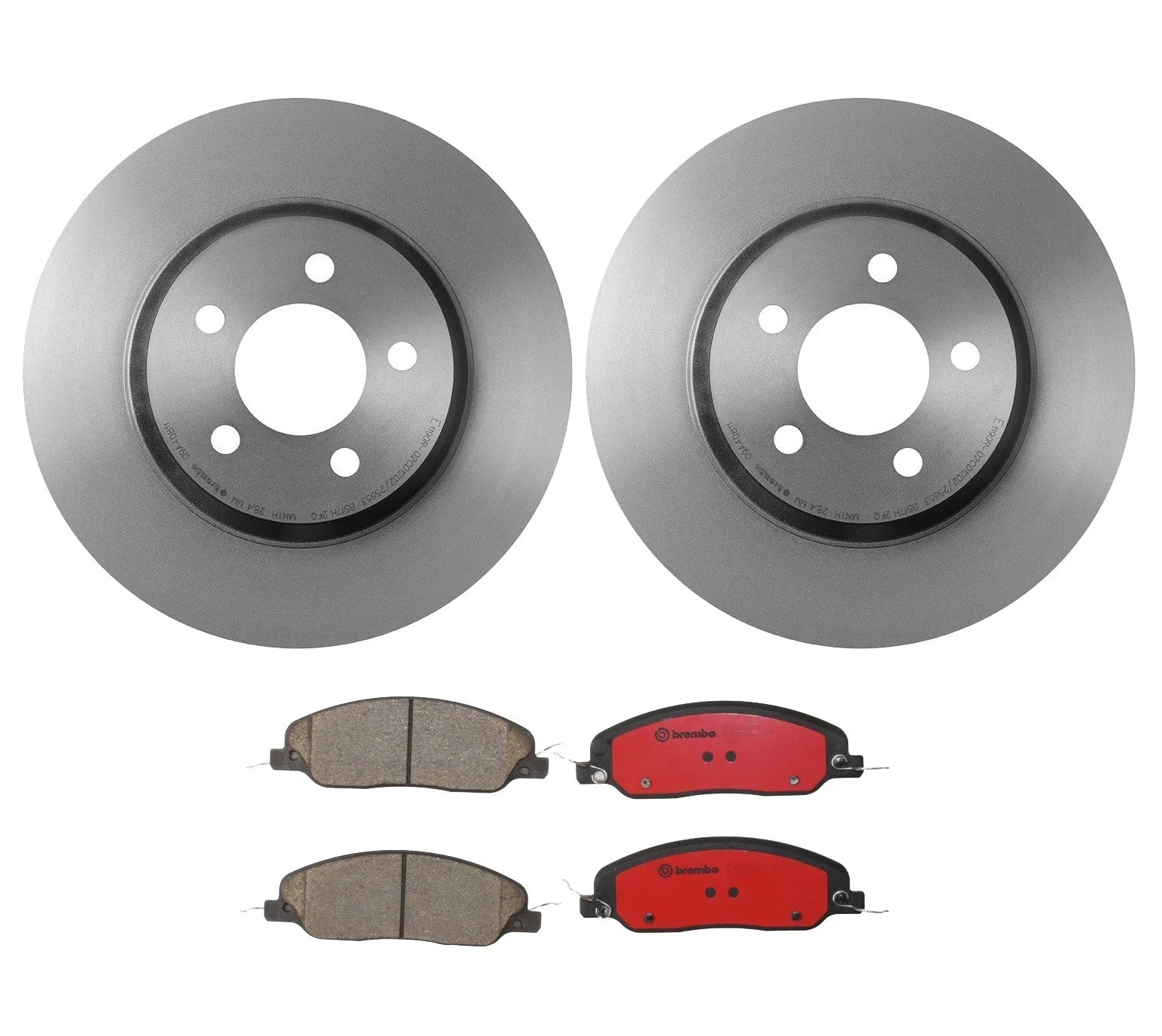 Brembo Front Brake Kit for Ford Mustang (2015–2023) - Ceramic Pads, Disc Rotors