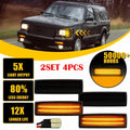 4X LED Smoked Side Marker Signal Light for Chevy S10 GMC Jimmy S15 (1994–2004)