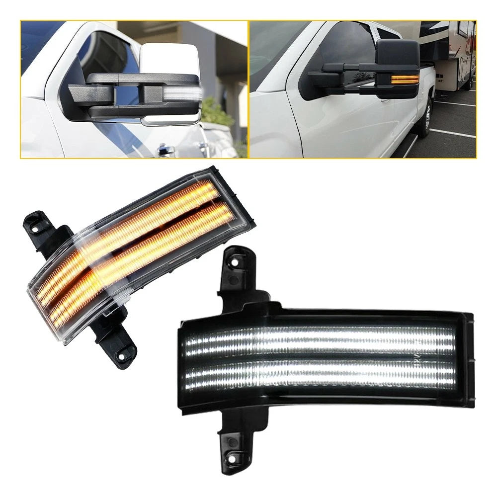Switchback LED Side Mirror Signal Lamp for Chevy Silverado GMC Sierra (2014–2018)