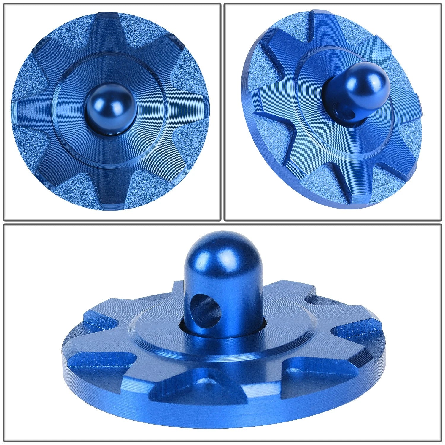 Hood Locking Latch Pin Kit for Universal Fit (Blue Aluminum)