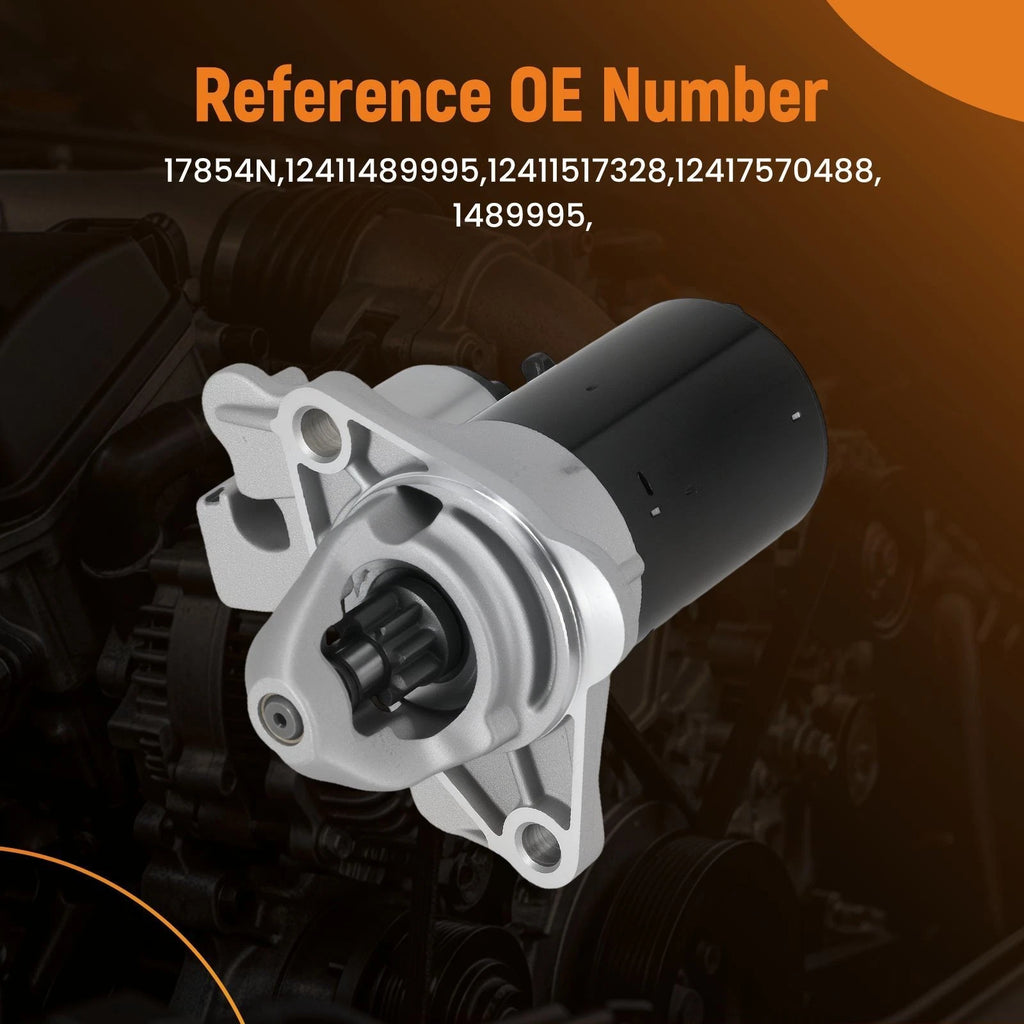 12V Starter Motor for MINI Cooper (2002–2008) 1.6L 9T 0.9kW CW 0986018830