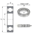 Deep Groove Ball Bearings 6015ZZ for Scooter Skateboard Wheel (P5)