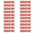 20X Gasoline Only Fuel Caution Warning Decal for Door Tank