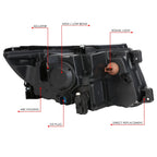 Left Driver Side Projector Headlight for Ford Edge (2011–2014) OE Style