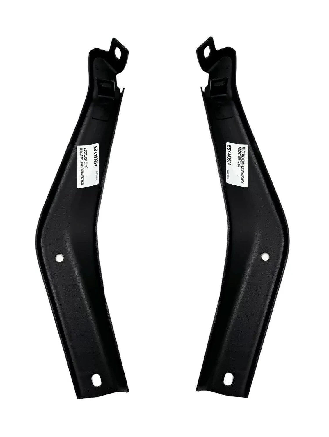 Inner Front Bumper Bracket Arms Left Right Replacement for 1967-1968 Mustang