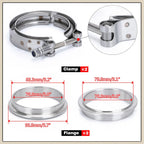 3" V Band 90 Degree Turbo Elbow Adapter Flange Clamp for T3 T4 (1980–1999)