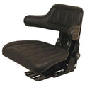 Wrap Around Back Black Seat w/ Arms for Case IH Minneapolis Moline Oliver
