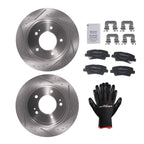 Set of 4 Rear Brake Rotors & Ceramic Pads for Kia Forte/Forte5/Forte Koup (2014–2018)